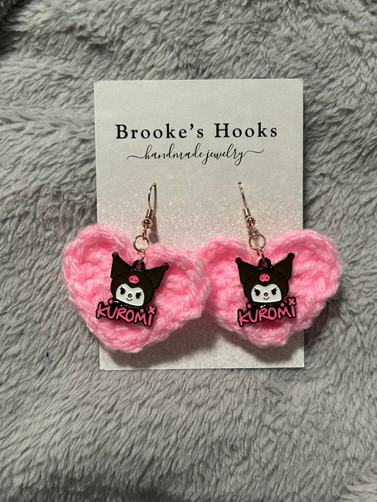 Kuromi Heart Earrings